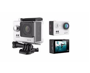 4K Ultra Hd Sports Camera 30M Waterproof 2" Lcd H9 Action Camera - White