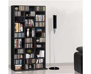 528 DVD/1116 CD Storage Shelf Media Rack Stand Cupboard Book Unit Black