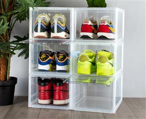 6 x Ortega Home Shoe/Sneaker Display Box - Clear
