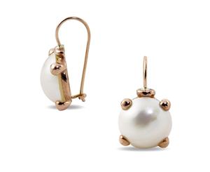 9K Rose Gold Mabe Pearl Earrings