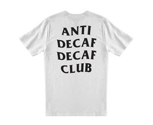 Anti Decaf Decaf Club T-Shirt - Black on White
