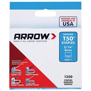 Arrow 8mm T50 Staples - 1250 Pack