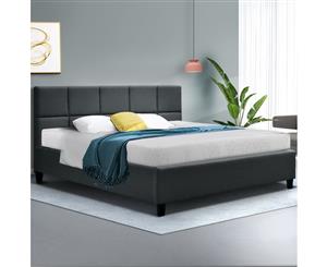 Artiss Queen Size Bed Frame Base Mattress Platform Fabric Wooden Charcoal TINO
