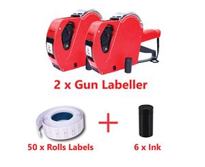 BULK Price Pricing Tag Tagging Gun Labeller Plus Labels Rolls Inks - 2 50 6