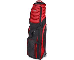 Bag Boy T-2000 Pivot Grip Wheeled Golf Bag Travel Cover - Black / Red