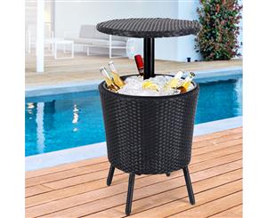 Bar Table Outdoor Setting Cooler Ice Bucket Storage Box Coffee Side Tables Party Pool Patio