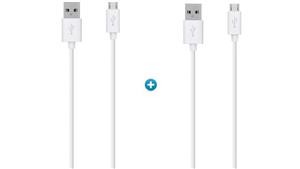 Belkin 2-Pack 1.2m Micro USB ChargeSync Cable - White