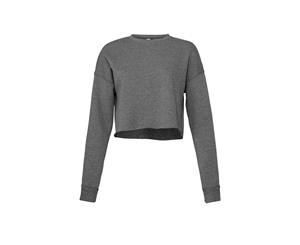 Bella + Canvas Ladies Cropped Sweatshirt (Deep Heather) - PC3610