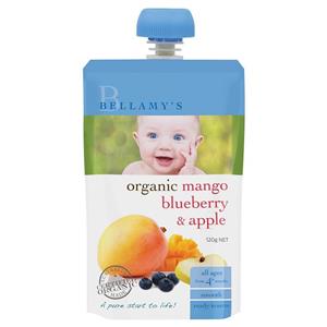Bellamy's Organic Mango Blueberry and Apple 120g