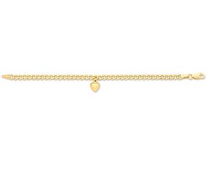 Bevilles Children's 9ct Yellow Gold Silver Infused Bracelet Curb Link