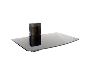 Black Glass Floating Shelf | M&W 1 Tier