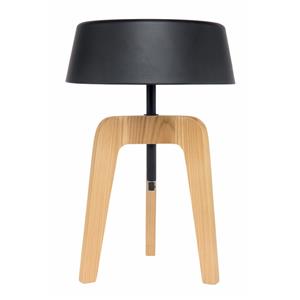 Brilliant Lighting Walnut Timber With Black Shade Jacobson Table Lamp