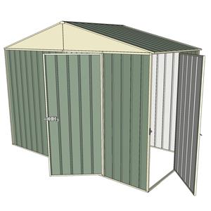 Build-a-Shed 3.0 x 1.5 x 2.3m Gable Single Hinged Side Door Shed - Green