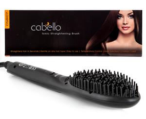 Cabello Ionic Straightening Brush - Black