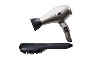 Cabello Pro 4600 Hair Dryer Grey + Steam Hair Brush
