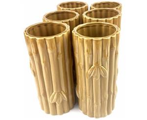 Ceramic Tiki Mug Bamboo 400ml Box of 6