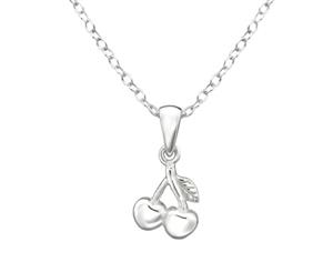 Children's Sterling Silver Cherry Necklace