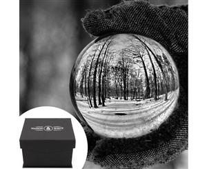 Clear Crystal Ball | 80mm K9 Glass Lens Sphere | Photography & Decoration | M&W