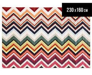 Coloured Zig Zag 230x160cm Rug - Multicoloured