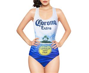 Corona Extra Beach Scene Bathing Suit One Piece Women's Swimsuit