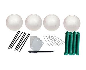 Crab Pot Accessories Kit-4 x 150mm Poly Floats-4 Clips-4 Id Tags-4 Ropes-1 Pen