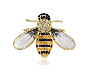 Cute Bee Crystal Brooch Pin