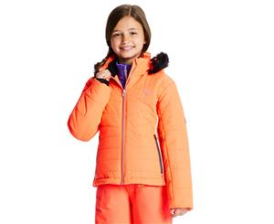 Dare 2b Girls Predate Water Repellent Hooded Ski Coat Jacket - Fiery Coral