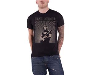 David Gilmour T Shirt Live Guitar Logo Floyd Official Mens - Black