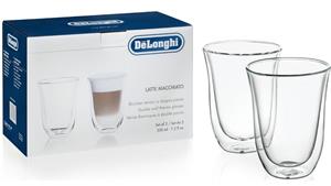 De'Longhi Pack of 2 Latte Macchiato Dual Wall Thermo Glass