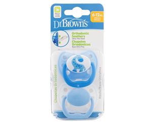 Dr Brown's Stage 2 Dummy 6 to 18 Months Twin Pack Soother