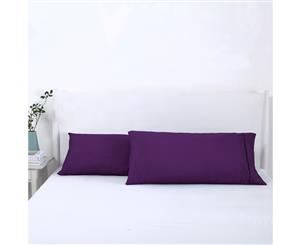 Dreamaker 250TC Plain Dyed King Pillowcases-48x90cm Berry