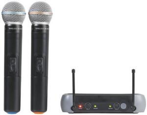 Dual Channel Wireless UHF Microphone Dynamic Pickup