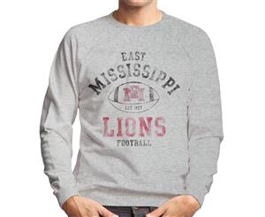 East Mississippi Community College Lions Football Men's Sweatshirt - Heather Grey