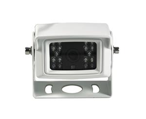 Elinz 4 PIN Heavy Duty white 12V 24V CCD IR Colour Reversing Camera Rearview with Built-in Mic
