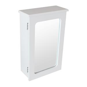 Estilo 1 Door 295mm Wide Bathroom Mirror Cabinet White