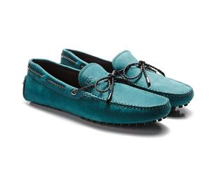 Eve & Kane - St.Tropez Teal Leather Loafers