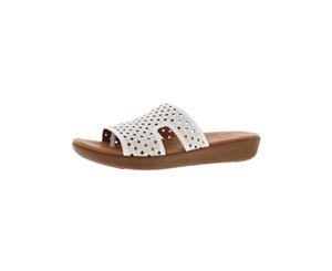 Fitflop Womens H-Bar Slide Leather Cut-Out Slide Sandals