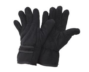Floso Ladies/Womens Thinsulate Polar Fleece Thermal Gloves (3M 40G) (Black) - MG-33C
