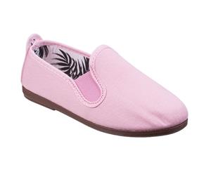 Flossy Girls Arnedo Slip On Cotton Canvas Casual Summer Pumps Shoes - Baby Pink