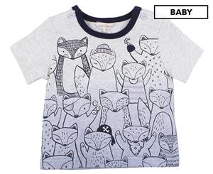Fox & Finch Baby Boys' Seven Seas Foxes Tee / T-Shirt / Tshirt - Icy Marle