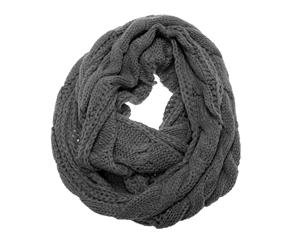 Foxbury Womens/Ladies Knitted Snood (Charcoal) - SK284