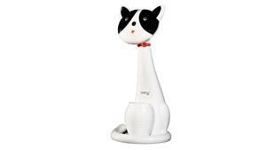 Gabroo Cat Kids Desk and Night Lamp - Black and White