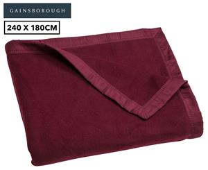 Gainsborough Soft Touch Single/Double Bed Blanket - Claret