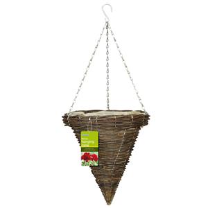 Gardman 30cm Rattan Cone Hanging Basket