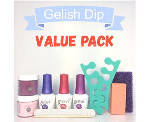 Gelish Dip SNS 2 Dipping Powder Choice of Color Gelous Base Top Buffer Nail Kit