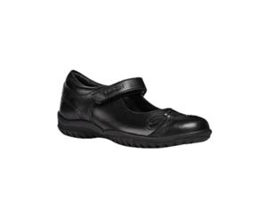 Geox J Shadow A Touch Girls Leather Fastening Shoe (Black) - FS6622