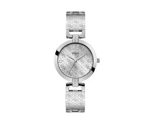 Guess G Luxe Ladies Watch W1228L1 Stainless Steel 3 Hands Silver