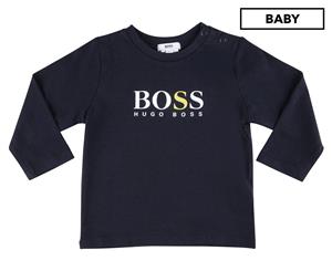 Hugo Boss Baby Cotton Jersey Print Tee / T-Shirt / Tshirt - Navy