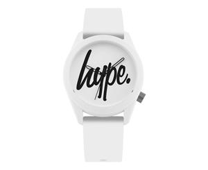 Hype White And Black Script Watch - White