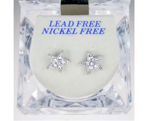 Iced Out Bling Earrings Box - MINI STAR silver - Silver